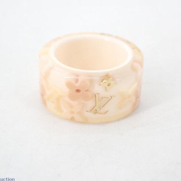 Louis Vuitton LV Monogram Pink Inclusion Farandole Ring - Size 10 - Picture 1 of 3